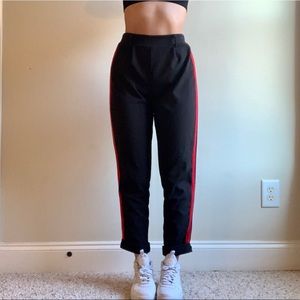 Forever 21 Red-Striped Joggers